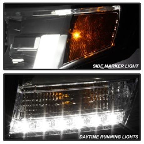 Phares de projecteur Spyder Chevy Tahoe / Suburban 2015-2016 - DRL LED - Chrome PRO-YD-CTA15-DRL-C