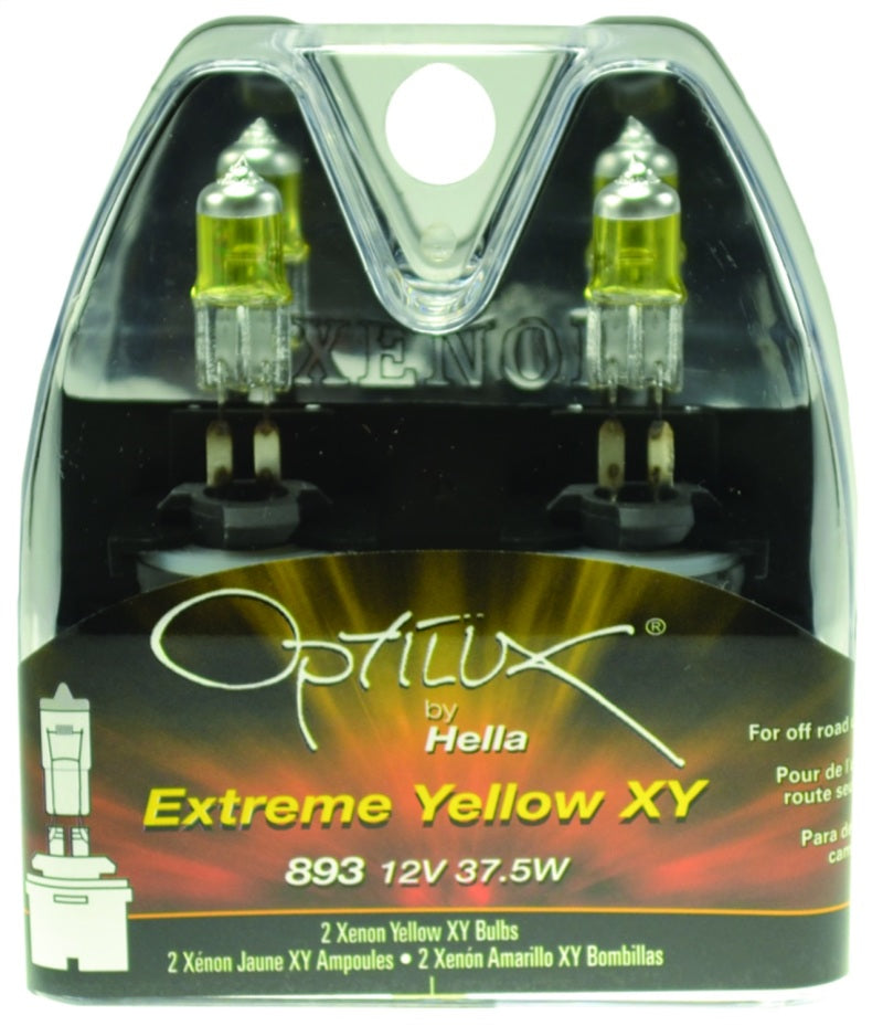 Hella Optilux 893 12V 37.5W Extreme Yellow Bulbs (Pair)