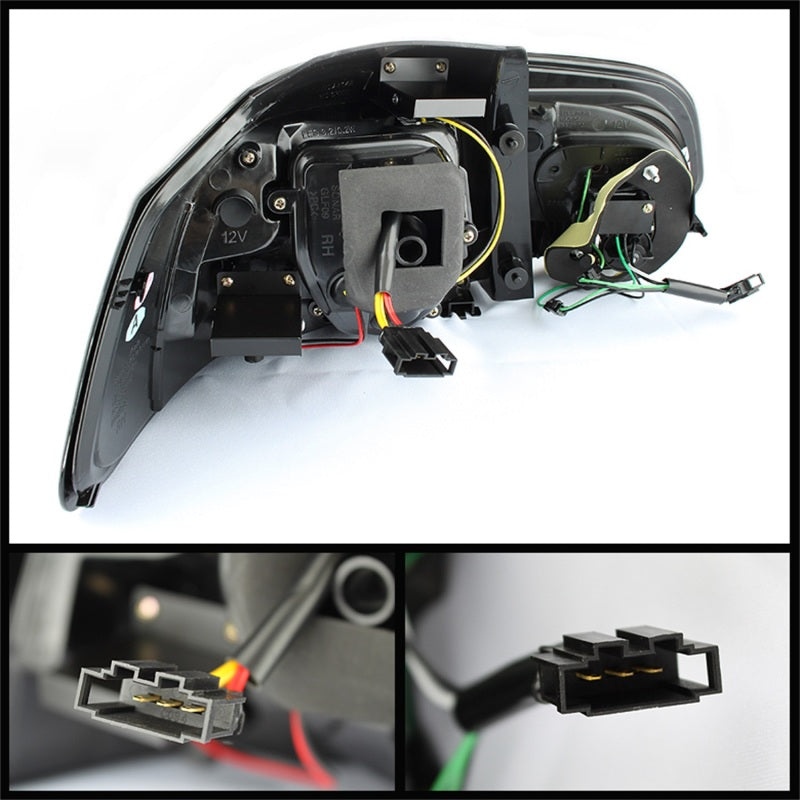 Feux arrière LED Spyder Volkswagen Golf/GTI 10-13 Type G2 avec barre lumineuse Noir ALT-YD-VG10-LED-G2-BK