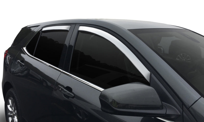 Déflecteurs de vitres avant et arrière AVS 15-22 Ford Edge Ventvisor 4 pièces - Chrome