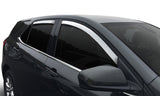 Déflecteurs de vitres avant et arrière AVS 15-22 Ford Edge Ventvisor 4 pièces - Chrome