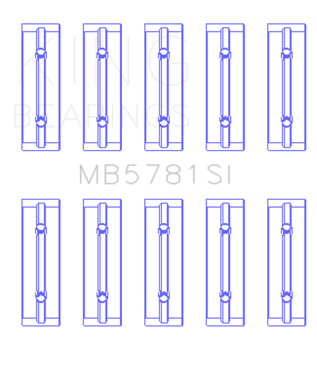 King Engine Bearings Nissan MR18DE / MR20DE (Size STD) Main Bearing Set