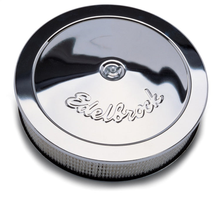 Élément en papier rond en acier pour épurateur d'air Edelbrock série Pro-Flo, 14 po de diamètre x 3 75 po de base abaissée