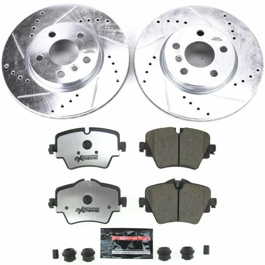 Power Stop 2019 Mini Cooper Clubman Front Z26 Street Warrior Brake Kit