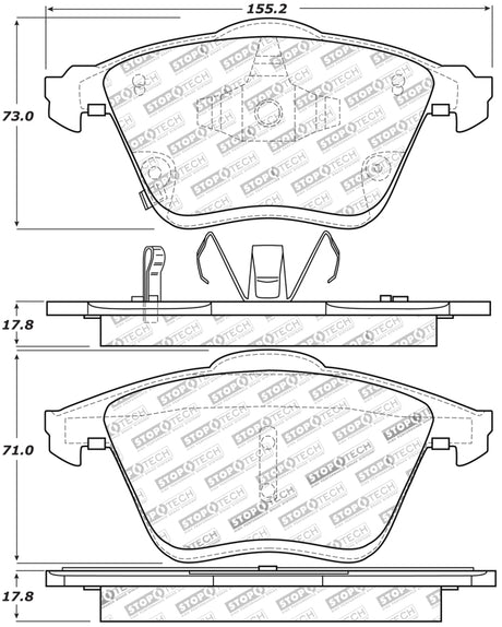 StopTech Performance 06-07 Mazda 6 Front Brake Pads