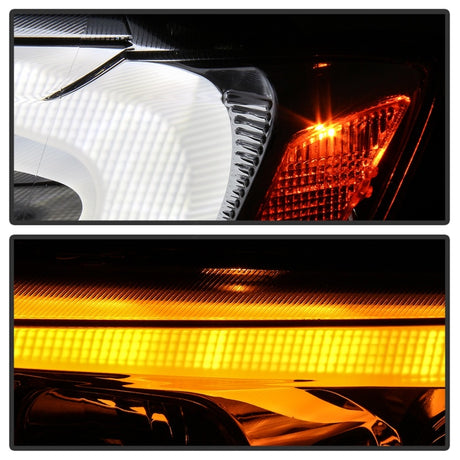 Jeep Grand Cherokee Spyder 11-13 - Phares de projet Light Bar - Modèle Halo - Chro - PRO-YD-JGC11-LB-C