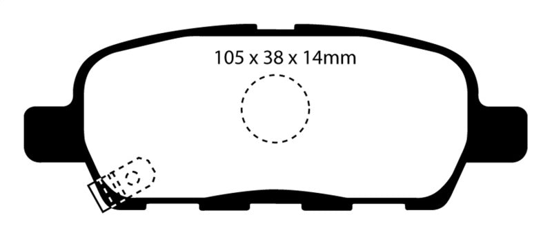 Plaquettes de frein arrière Redstuff EBC 08-13 Infiniti EX35 3.5