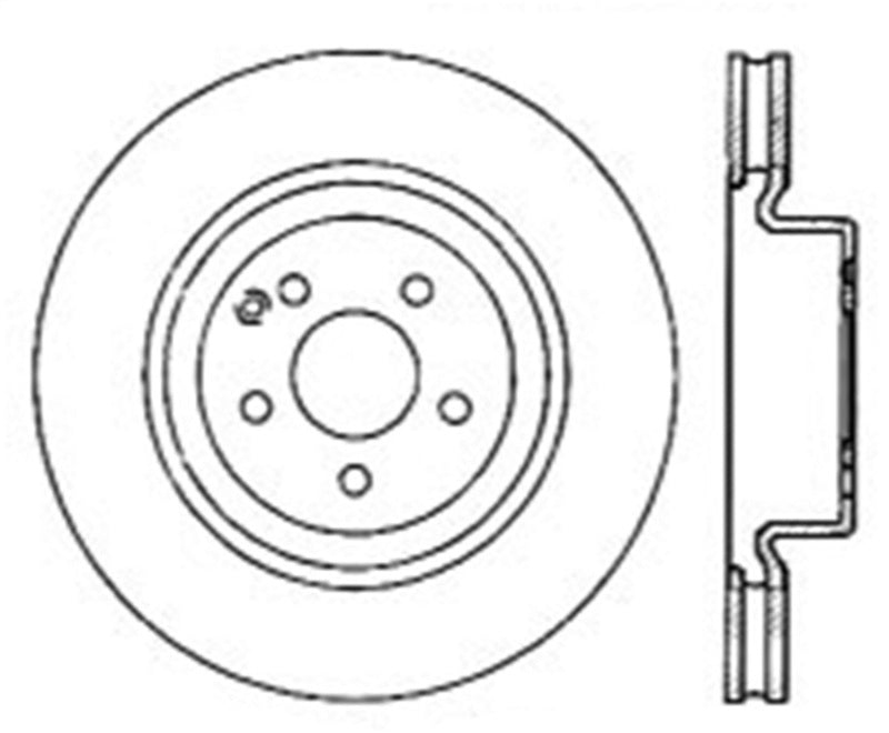 StopTech 05-09 Mercedes CLS500/CLS550 / 09 E500/E550 / 09-12 GLK350 Front Drilled Brake Rotors