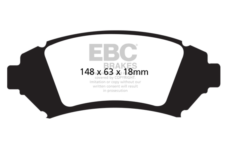 Plaquettes de frein avant Redstuff EBC 05 Buick Le Sabre (FWD) 3.8 (roues de 16 pouces)