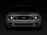 Raxiom 13-14 Ford Mustang w/ Factory HIDLED Halo Projector Headlights- Black Housing (Smoked Lens)