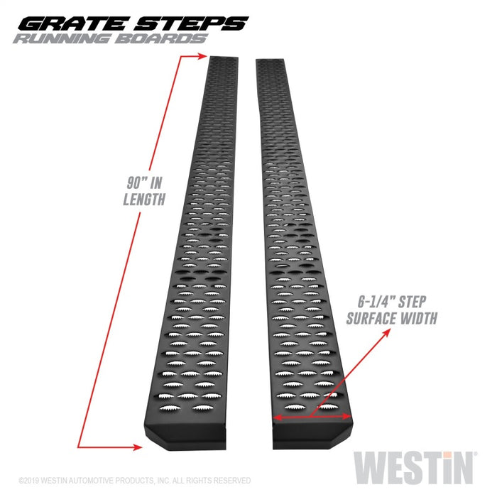 Marchepieds Westin Grate Steps 90 po – Noir texturé