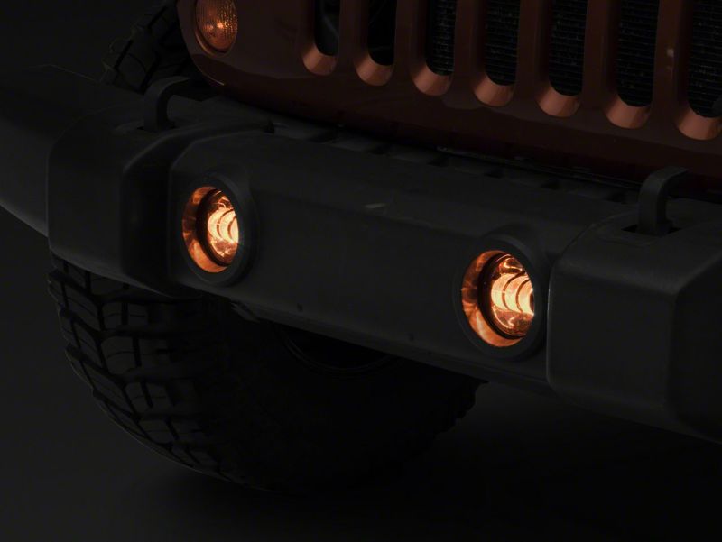 Feux antibrouillard à LED à trois barres Raxiom 07-23 Jeep Wrangler JK et JL Axial Series - Ambre