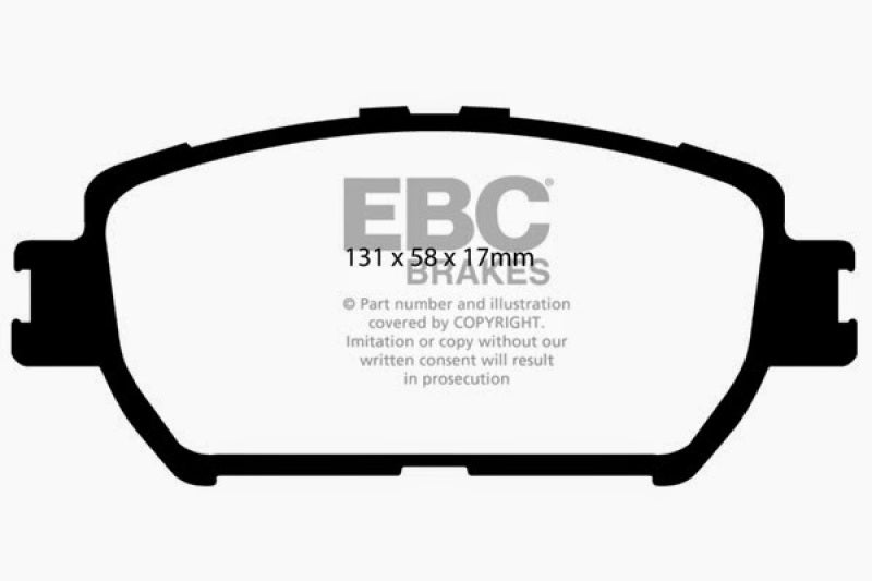 Plaquettes de frein avant EBC 06-07 Lexus GS300 3.0 Yellowstuff