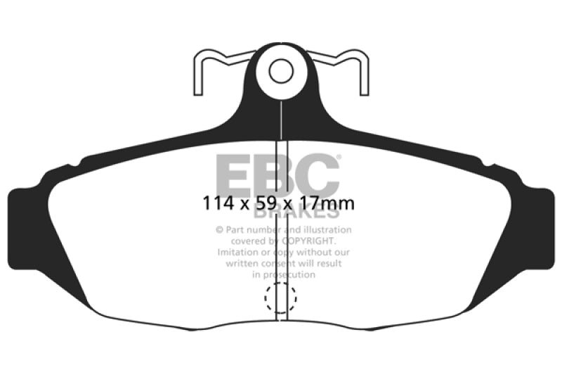 Plaquettes de frein arrière EBC 87-93 Ford Mustang 5.0 Redstuff