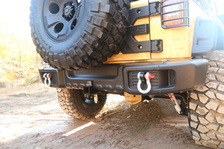 Pare-chocs arrière Rugged Ridge Spartacus noir pour Jeep Wrangler 07-18