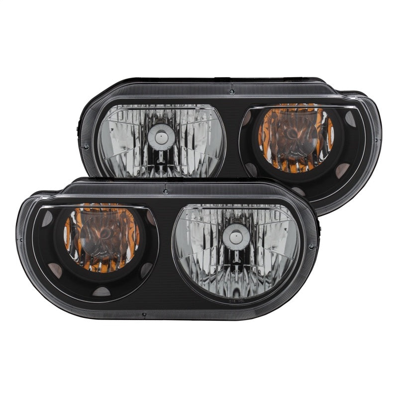 ANZO 2008-2014 Dodge Challenger Crystal Headlights Black