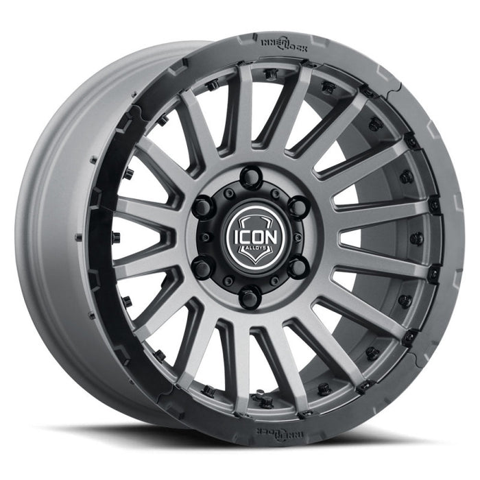 Roue ICON Recon Pro 17x8,5 6 x 135 6 mm de déport 5 pouces BS 87,1 mm d'alésage en charbon