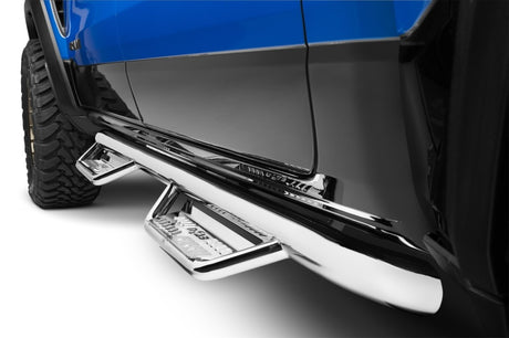 N-Fab Podium SS 19-20 Dodge RAM 1500 Crew Cab - Longueur de la cabine - Acier inoxydable poli - 3 po