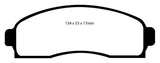 Plaquettes de frein avant EBC 03-06 Chevrolet Equinox 3.4 Greenstuff