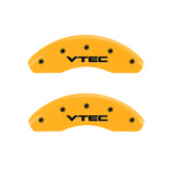 Couvre-étriers MGP 4 gravés avant et arrière Vtech finition jaune noir ch