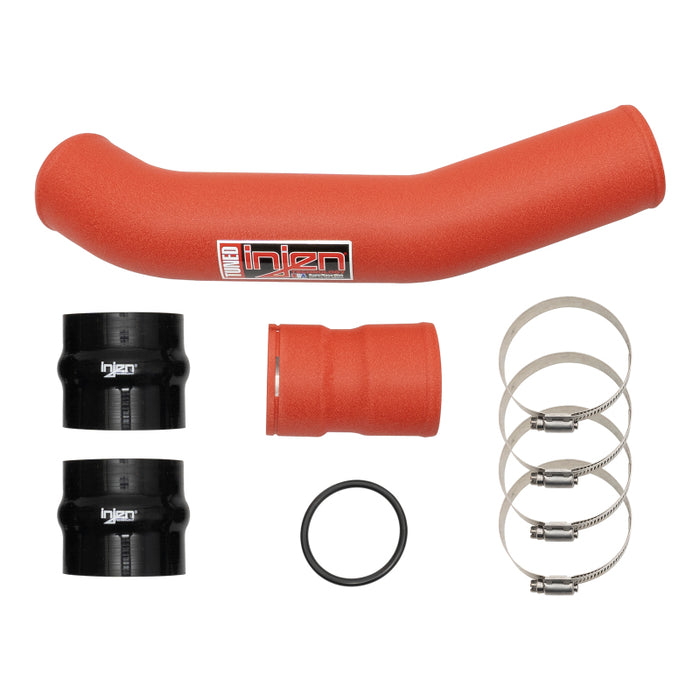 Tuyauterie côté chaud de refroidisseur intermédiaire rouge Injen 17-22 Ford F250/F/350/F-450/F-550 V8-6.7L Turbo Diesel Wrnkl