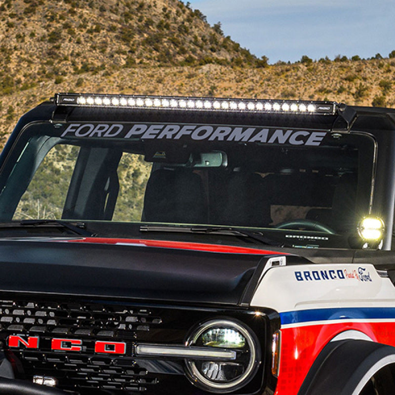 Bannière de pare-brise Ford Racing Ford Performance Bronco - Argent