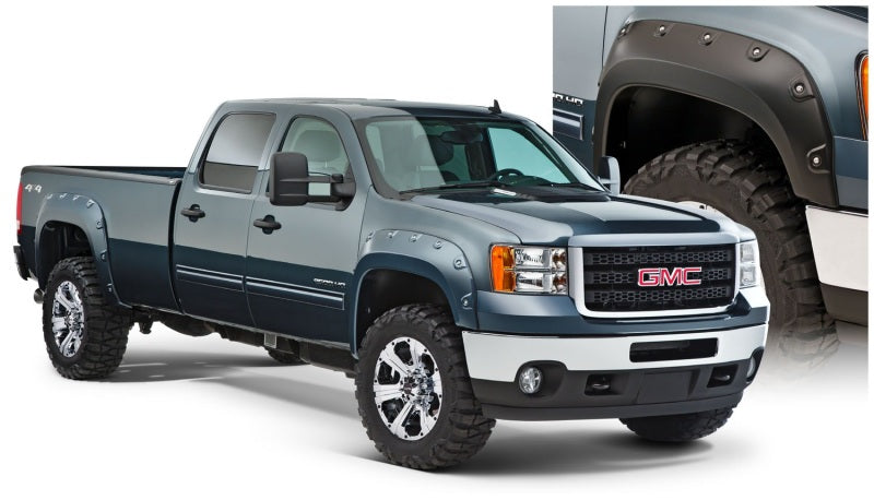 Bushwacker 07-10 GMC Sierra 3500 Fleetside Boss Pocket Style Flares 4 pièces excluant Dually - Noir