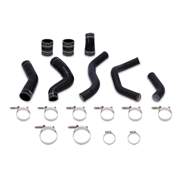 Kit de tuyaux de refroidisseur intermédiaire côté chaud Mishimoto 11-14 Ford F-150 3,5 L Ecoboost - Noir froissé