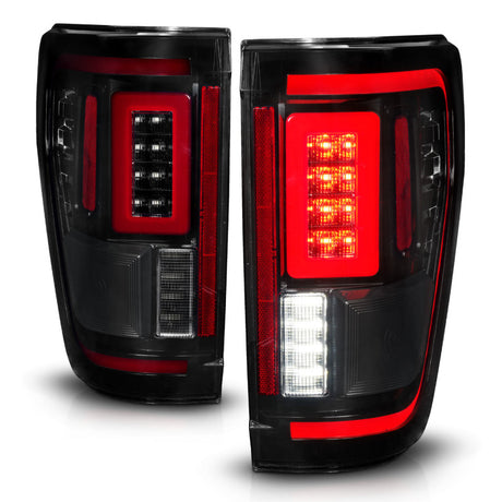 ANZO 21-23 Feux arrière à LED Ford F-150 Seq. Signal avec couvercle BLIS - Fumée noire
