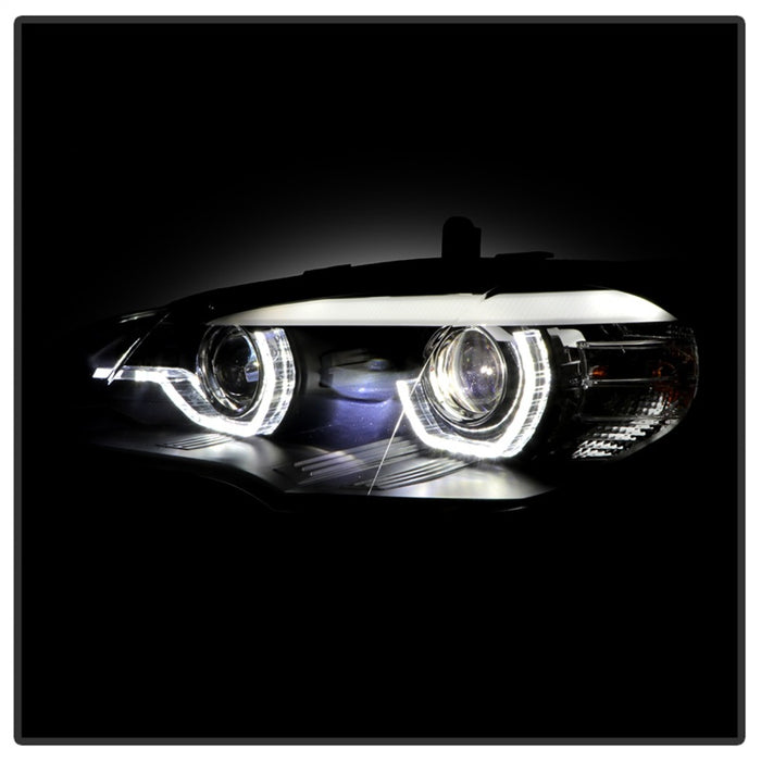 Phares LED haute puissance Spyder Xenon/HID AFS pour BMW X5 E70 07-10 - Noir PRO-YD-BMWE7007AFSHIDAP-BK