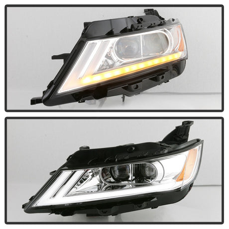 Phares halogènes DRL Proj xTune 14-18 pour Chevy Impala (sauf Limited) - Chrm (PRO-JH-CIM15-LB-C)