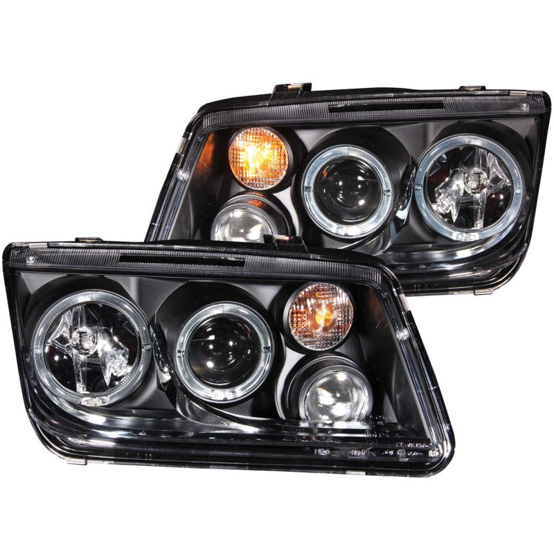 Phares de projecteur ANZO 1999-2005 Volkswagen Jetta avec halo noir (CCFL)