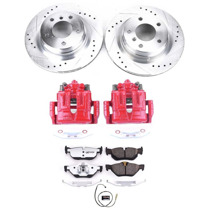 Power Stop 11-13 BMW 328i Rear Z26 Street Warrior Brake Kit w/Calipers