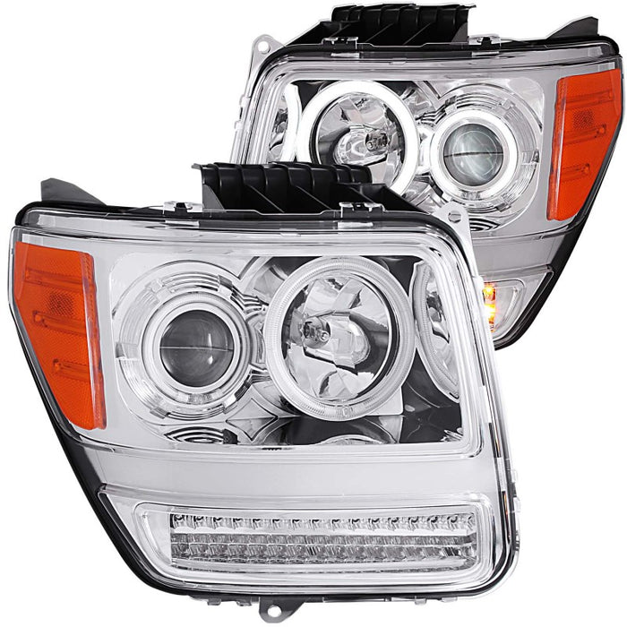 ANZO 2007-2012 Dodge Nitro Phares de projecteur avec halo chromé (CCFL) G2