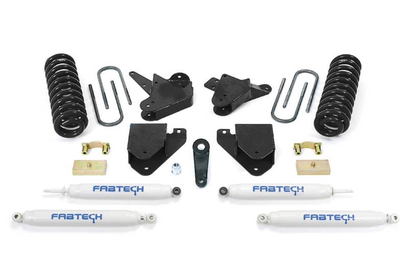 Système de base Fabtech 08-10 Ford F250 2WD V10 et Diesel 6 pouces avec amortisseurs de performance
