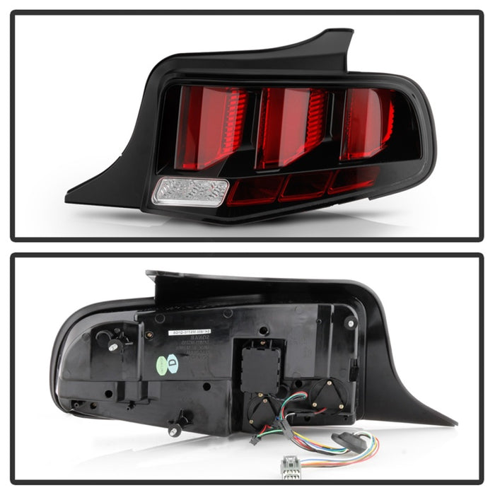 Feux arrière séquentiels à LED rouges pour Ford Mustang Spyder 10-12 - Noir ALT-YD-FM10-RBLED-BK