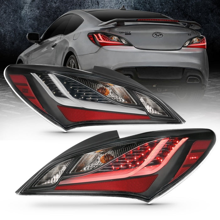 ANZO 10-13 Hyundai Genesis 2DR Feux arrière à LED Fumés