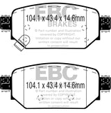 Plaquettes de frein arrière EBC 2017+ Mazda 3 2.0L Yellowstuff
