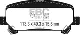 Plaquettes de frein arrière EBC 15+ Chevrolet Colorado 2.5 Ultimax2