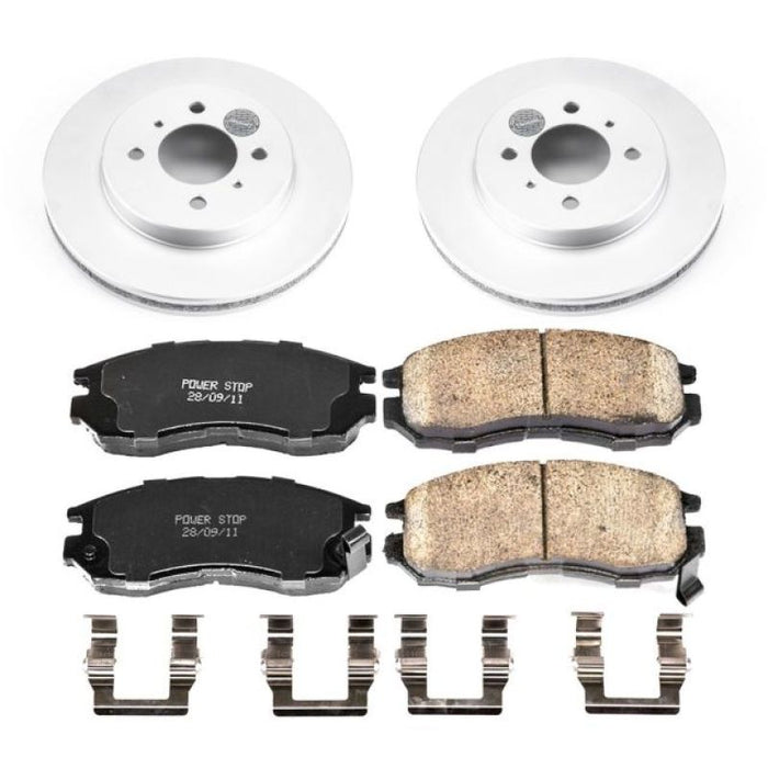 Kit de freins Power Stop 98-02 Mitsubishi Mirage avant Z17 Evolution Geomet avec revêtement