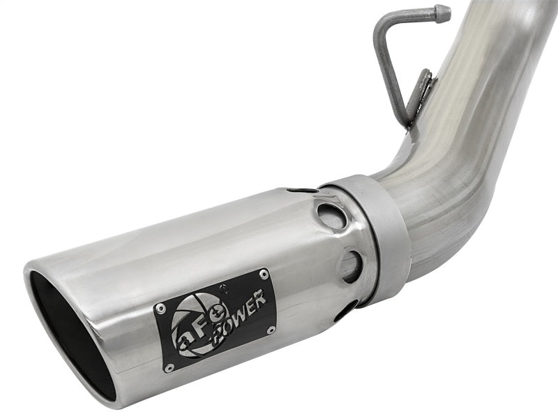 Système d'échappement en acier aluminium aFe ATLAS 4 po avec DPF et embout poli à double sortie 2017 GM Duramax 6,6 L (td)
