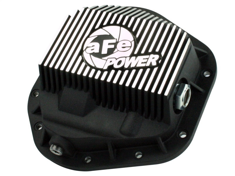 Couvercle de différentiel avant aFe Power 5/94-12 Ford Diesel Trucks V8 7.3/6.0/6.4/6.7L (td) Ailettes usinées