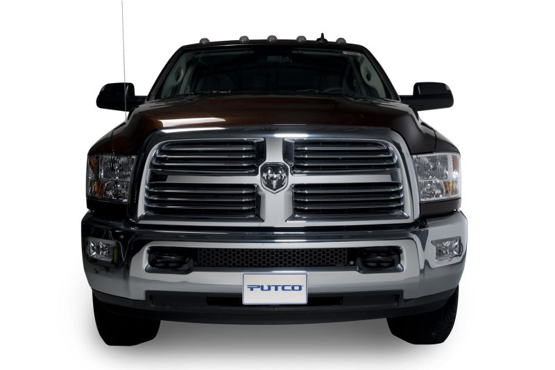 Putco 11-18 Ram HD - Grille de pare-chocs de style poinçon en acier inoxydable (noir) Inserts de grille de pare-chocs