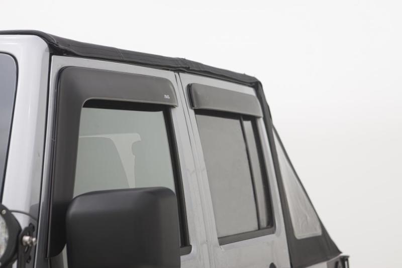 Kit combiné pare-vent et déflecteur Aeroskin AVS 07-18 pour Jeep Wrangler Unlimited - Noir mat