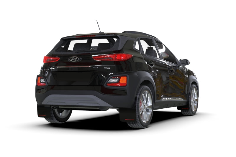 Garde-boue Rally Armor 18-22 Hyundai Kona Black UR avec logo argenté