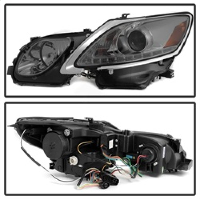Phares Spyder Lexus GS 300/350/450 06-11 - Modèle HID uniquement - Fumé PRO-YD-LG06-HID-DRL-SM