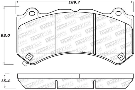 Plaquettes de frein avant StopTech Performance pour Dodge Charger/Challenger 15-17