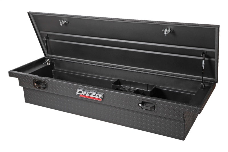 Deezee Universal Tool Box - Red Crossover - Single Lid Black BT Pull Handle (Low/Txt Blk)