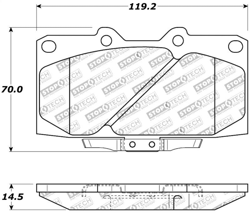 Plaquettes de frein avant sport StopTech 89-96 pour Nissan 300ZX