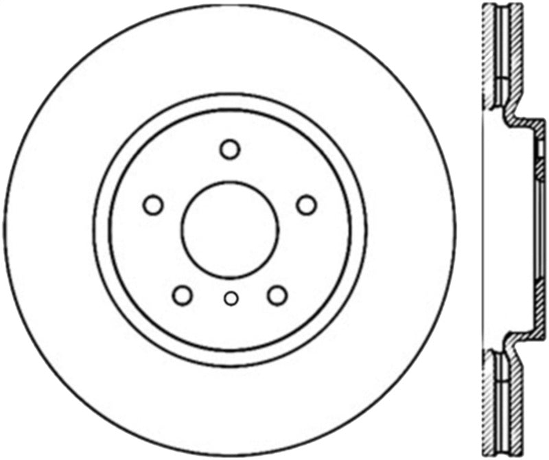 Rotor CRYO avant droit fendu StopTech Power Slot 09 Nissan 370z / 08-09 Infiniti G37